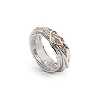 Ringe Rubinia Dame Prezioso Collection Filo Della Vita in Silber Diamante AN329AR